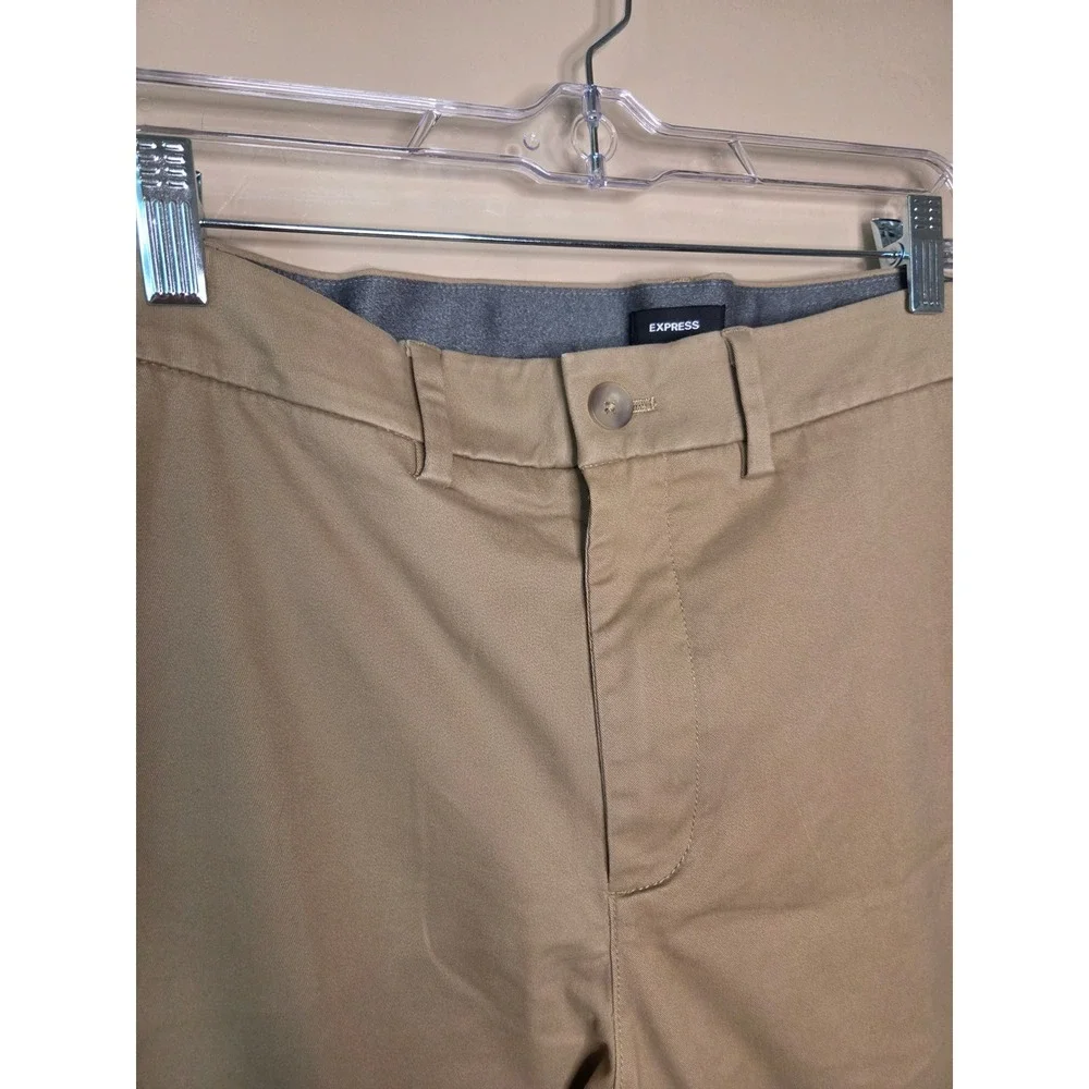 Express Men's Chino Pants Khaki Stretch Cotton 36x32